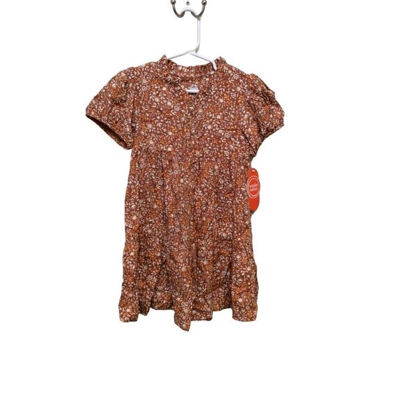 Wonder Nation Girls Floral Dress Size 3T Brown - Picture 1 of 5